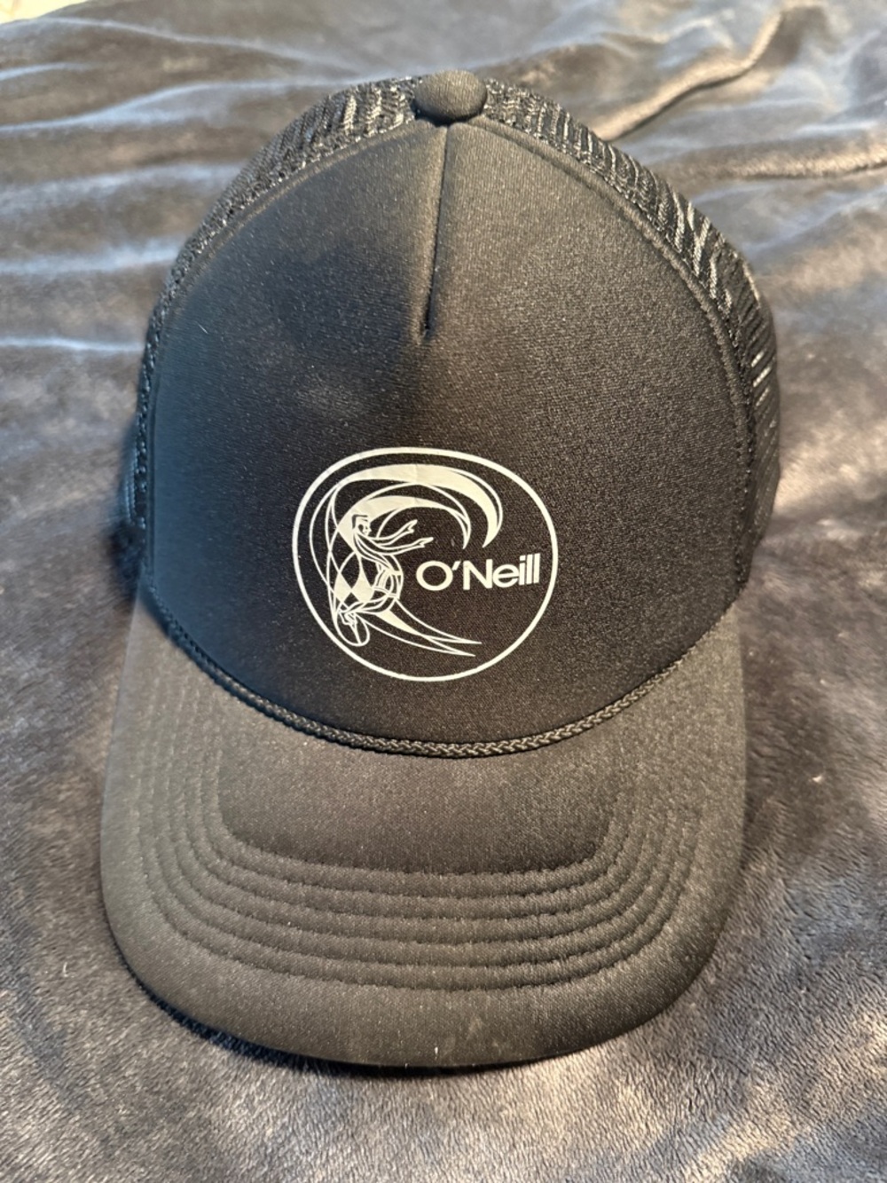 O'Neill Black Trucker Cap with White Logo
